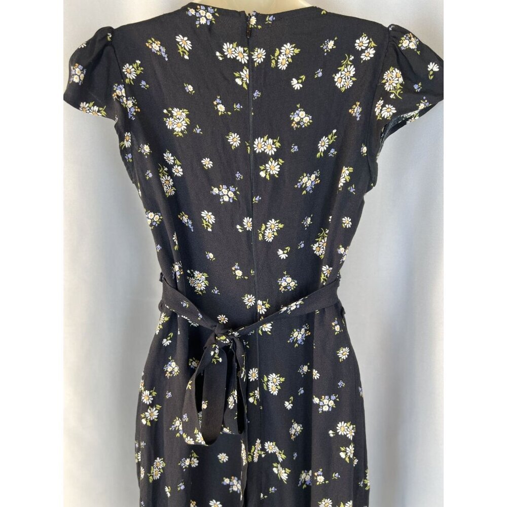 Reformation Black Floral Janine Daisy Dress $178 - Picture 7 of 13